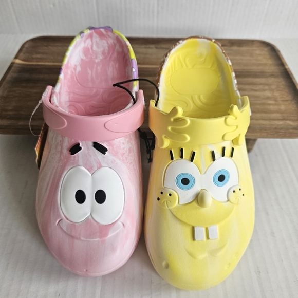 Nickelodeon Spongebob Squarepants & Patrick EVA Clogs Youth Size 3 NWT - Picture 1 of 16